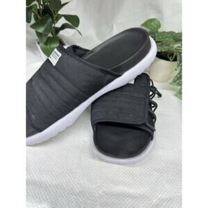 Nike Asuna Slides Sport Sandals Black Sail/White CW9707-002 Women's Size 12 EUC
